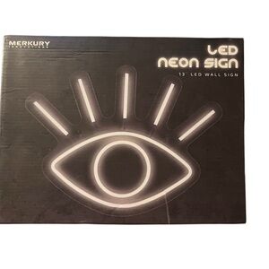 Merkury Innovations LED Neon Eye Wall Art in White